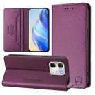 For Infinix Hot 50i 5G / Smart 9 4G RC01 Dual-Folded Magnetic Suction RFID Leather Phone Case(Violet) - 1