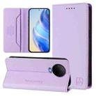 For Infinix Note 12 4G / 12 Pro 4G RC01 Dual-Folded Magnetic Suction RFID Leather Phone Case(Light Purple) - 1