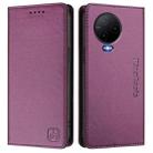 For Infinix Note 12 4G / 12 Pro 4G RC01 Dual-Folded Magnetic Suction RFID Leather Phone Case(Violet) - 2