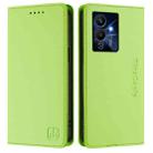 For Infinix Note 12 Pro 5G RC01 Dual-Folded Magnetic Suction RFID Leather Phone Case(Grass Green) - 2