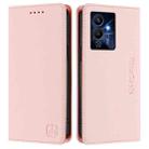 For Infinix Note 12 Pro 5G RC01 Dual-Folded Magnetic Suction RFID Leather Phone Case(Pink) - 2