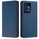For Infinix Note 12 Pro 5G RC01 Dual-Folded Magnetic Suction RFID Leather Phone Case(Dark Blue) - 2