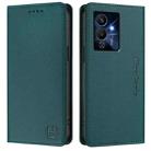 For Infinix Note 12 Pro 5G RC01 Dual-Folded Magnetic Suction RFID Leather Phone Case(Dark Green) - 2