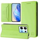 For Infinix Note 30 4G / 5G RC01 Dual-Folded Magnetic Suction RFID Leather Phone Case(Grass Green) - 1