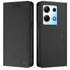 For Infinix Note 30 4G / 5G RC01 Dual-Folded Magnetic Suction RFID Leather Phone Case(Black) - 2