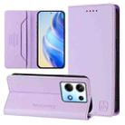 For Infinix Note 30 4G / 5G RC01 Dual-Folded Magnetic Suction RFID Leather Phone Case(Light Purple) - 1