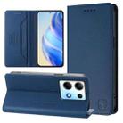 For Infinix Note 30 4G / 5G RC01 Dual-Folded Magnetic Suction RFID Leather Phone Case(Dark Blue) - 1