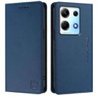 For Infinix Note 30 4G / 5G RC01 Dual-Folded Magnetic Suction RFID Leather Phone Case(Dark Blue) - 2