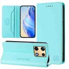 For Infinix Note 30 Pro 4G RC01 Dual-Folded Magnetic Suction RFID Leather Phone Case(Mint Green) - 1