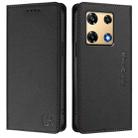 For Infinix Note 30 Pro 4G RC01 Dual-Folded Magnetic Suction RFID Leather Phone Case(Black) - 2