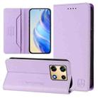 For Infinix Note 30 Pro 4G RC01 Dual-Folded Magnetic Suction RFID Leather Phone Case(Light Purple) - 1