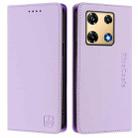 For Infinix Note 30 Pro 4G RC01 Dual-Folded Magnetic Suction RFID Leather Phone Case(Light Purple) - 2