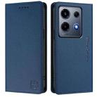 For Infinix Note 30 VIP RC01 Dual-Folded Magnetic Suction RFID Leather Phone Case(Dark Blue) - 2