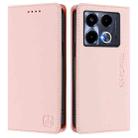 For Infinix Note 40 4G RC01 Dual-Folded Magnetic Suction RFID Leather Phone Case(Pink) - 2