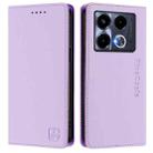 For Infinix Note 40 5G RC01 Dual-Folded Magnetic Suction RFID Leather Phone Case(Light Purple) - 2