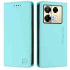 For Infinix Note 40 Pro 4G / 5G RC01 Dual-Folded Magnetic Suction RFID Leather Phone Case(Mint Green) - 2