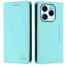 For Infinix Note 40X 5G RC01 Dual-Folded Magnetic Suction RFID Leather Phone Case(Mint Green) - 2