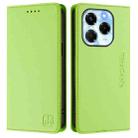 For Infinix Note 40X 5G RC01 Dual-Folded Magnetic Suction RFID Leather Phone Case(Grass Green) - 2