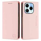 For Infinix Note 40X 5G RC01 Dual-Folded Magnetic Suction RFID Leather Phone Case(Pink) - 2