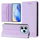 For Infinix Note 40X 5G RC01 Dual-Folded Magnetic Suction RFID Leather Phone Case(Light Purple) - 1