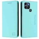 For Infinix Smart 6 / 6 Plus / 6 HD RC01 Dual-Folded Magnetic Suction RFID Leather Phone Case(Mint Green) - 2