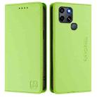 For Infinix Smart 6 / 6 Plus / 6 HD RC01 Dual-Folded Magnetic Suction RFID Leather Phone Case(Grass Green) - 2