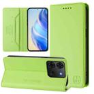 For Infinix Smart 7 India / 7 Plus RC01 Dual-Folded Magnetic Suction RFID Leather Phone Case(Grass Green) - 1