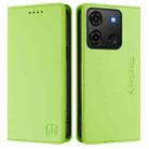 For Infinix Smart 7 India / 7 Plus RC01 Dual-Folded Magnetic Suction RFID Leather Phone Case(Grass Green) - 2