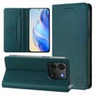 For Infinix Smart 7 India / 7 Plus RC01 Dual-Folded Magnetic Suction RFID Leather Phone Case(Dark Green) - 1