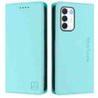 For Infinix Zero 5G 2023 RC01 Dual-Folded Magnetic Suction RFID Leather Phone Case(Mint Green) - 2