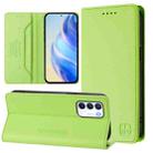 For Infinix Zero 5G 2023 RC01 Dual-Folded Magnetic Suction RFID Leather Phone Case(Grass Green) - 1