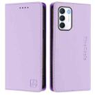 For Infinix Zero 5G 2023 RC01 Dual-Folded Magnetic Suction RFID Leather Phone Case(Light Purple) - 2