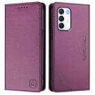 For Infinix Zero 5G 2023 RC01 Dual-Folded Magnetic Suction RFID Leather Phone Case(Violet) - 2