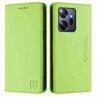 For Infinix Zero 20 RC01 Dual-Folded Magnetic Suction RFID Leather Phone Case(Grass Green) - 2