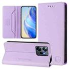 For Infinix Zero 20 RC01 Dual-Folded Magnetic Suction RFID Leather Phone Case(Light Purple) - 1