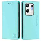 For Infinix Zero 30 4G RC01 Dual-Folded Magnetic Suction RFID Leather Phone Case(Mint Green) - 2