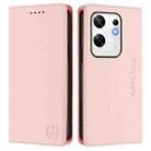 For Infinix Zero 30 4G RC01 Dual-Folded Magnetic Suction RFID Leather Phone Case(Pink) - 2