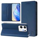 For Infinix Zero 30 4G RC01 Dual-Folded Magnetic Suction RFID Leather Phone Case(Dark Blue) - 1