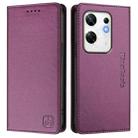 For Infinix Zero 30 4G RC01 Dual-Folded Magnetic Suction RFID Leather Phone Case(Violet) - 2