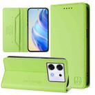 For Infinix Zero 30 5G RC01 Dual-Folded Magnetic Suction RFID Leather Phone Case(Grass Green) - 1