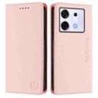 For Infinix Zero 30 5G RC01 Dual-Folded Magnetic Suction RFID Leather Phone Case(Pink) - 2