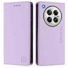 For Infinix Zero 40 4G / 5G RC01 Dual-Folded Magnetic Suction RFID Leather Phone Case(Light Purple) - 2