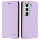 For Infinix Hot 50 5G RC01 Dual-Folded Magnetic Suction RFID Leather Phone Case(Light Purple) - 2