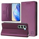 For Infinix Hot 50 5G RC01 Dual-Folded Magnetic Suction RFID Leather Phone Case(Violet) - 1