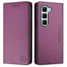 For Infinix Hot 50 5G RC01 Dual-Folded Magnetic Suction RFID Leather Phone Case(Violet) - 2