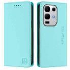 For Infinix Note 50s RC01 Dual-Folded Magnetic Suction RFID Leather Phone Case(Mint Green) - 2