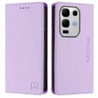 For Infinix Note 50s RC01 Dual-Folded Magnetic Suction RFID Leather Phone Case(Light Purple) - 2