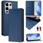 For Infinix Note 50s RC01 Dual-Folded Magnetic Suction RFID Leather Phone Case(Dark Blue) - 1