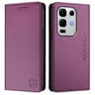For Infinix Note 50s RC01 Dual-Folded Magnetic Suction RFID Leather Phone Case(Violet) - 2