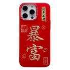 For iPhone 13 Pro Max New Year Design 3D Gold Stamping IMD Phone Case(Wealthy) - 1